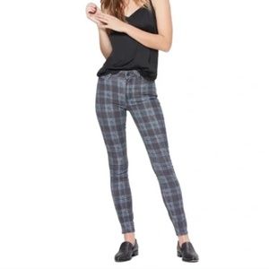 Muted Plaid Paige Hoxton Ankle Jeans SIZE 27